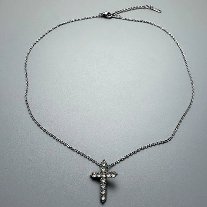 Accessories Cubic Zirconia Cross Pendant Necklace