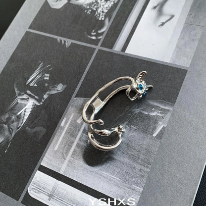 Accessories Dark Cat Ear Clip Adjustable Gothic Ear Cuffs