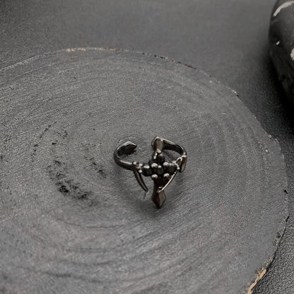 Accessories Dark Cross Gothic Adjustable Ring