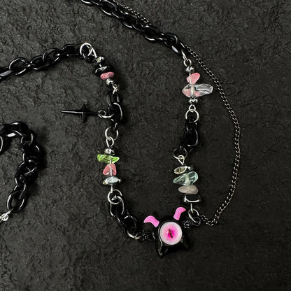 Accessories Dark Dopamine Demon Multilayer Beaded Necklace