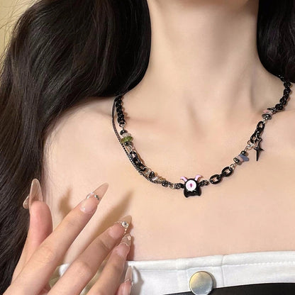 Accessories Dark Dopamine Demon Multilayer Beaded Necklace