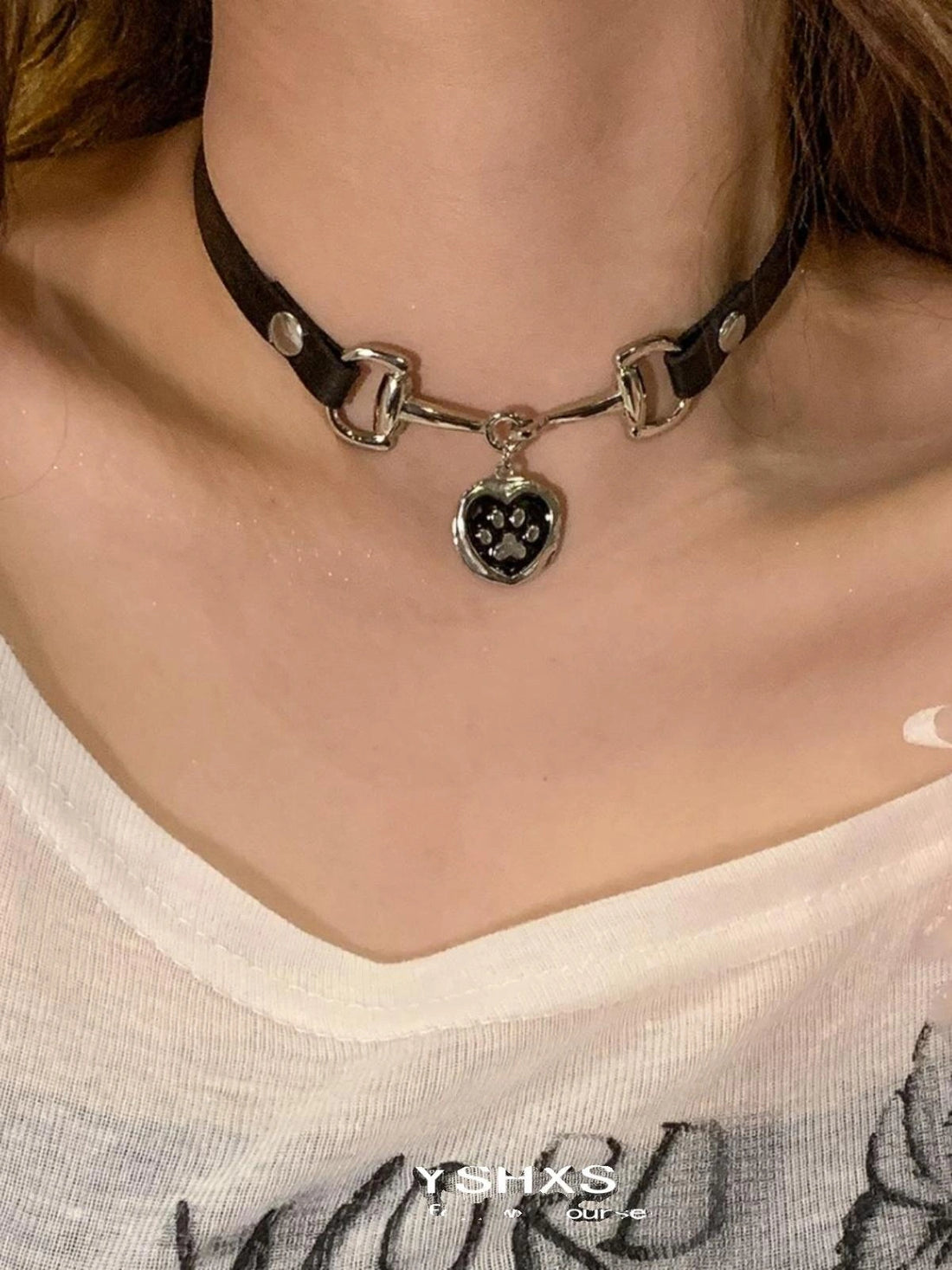 Accessories Dark Love Cat Claw Leather Choker