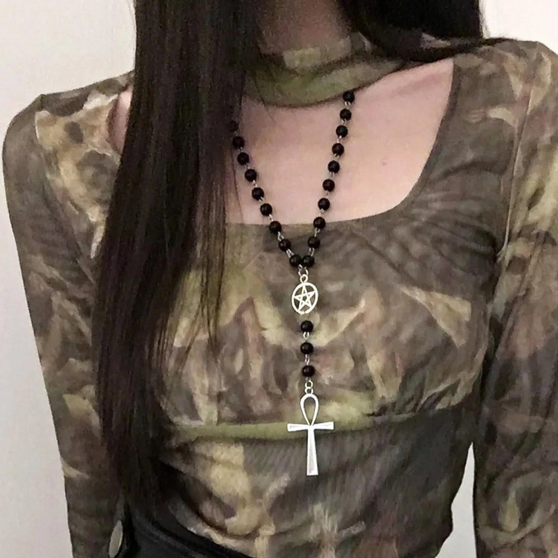 Accessories Dark Punk Gothic Cross Pendant Necklace