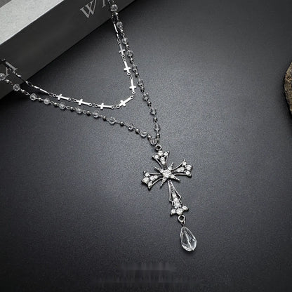 Accessories_Dark_Punk_Layered_Cross_Necklace_MISSTT
