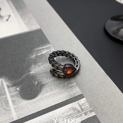 Accessories Dark Red Love Knot Adjustable Ring