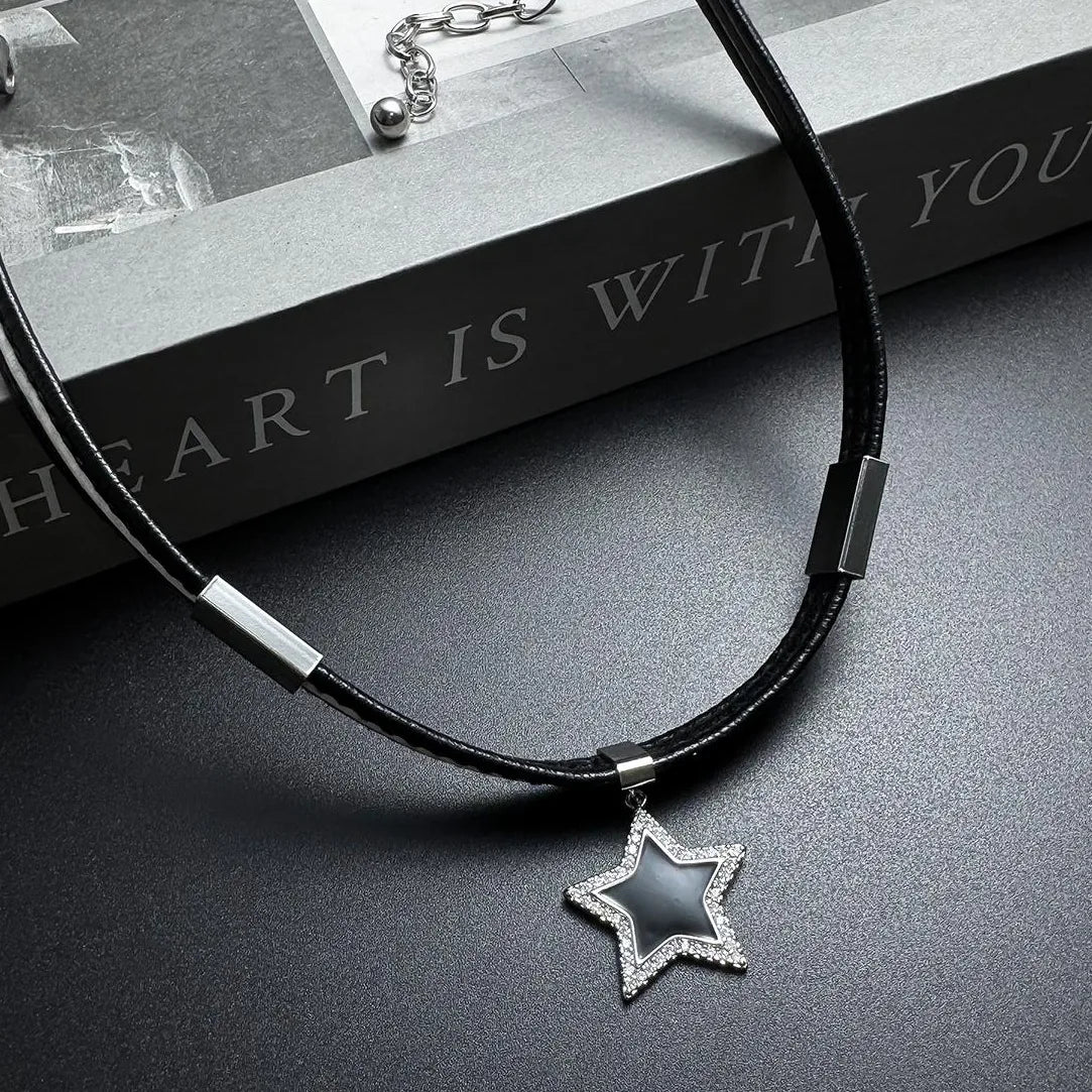 Accessories Dark Star Metal Plaid Choker Necklace