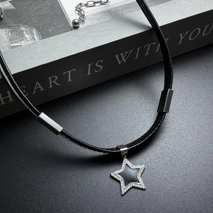 Accessories Dark Star Metal Plaid Choker Necklace