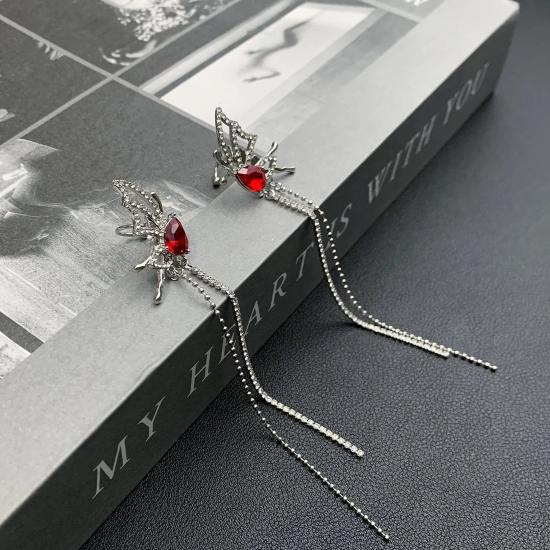 Accessories Diamond Butterfly Tassel Ear Cuffs