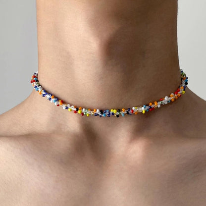 Accessories Dopamine Colorful Beaded Fluffy Choker