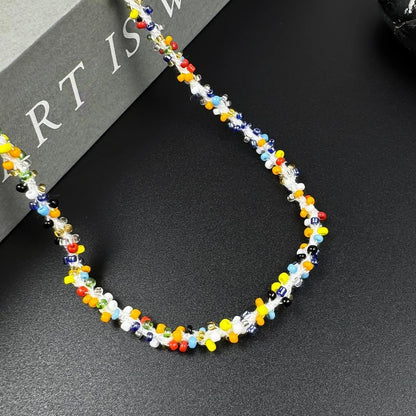 Accessories Dopamine Colorful Beaded Fluffy Choker