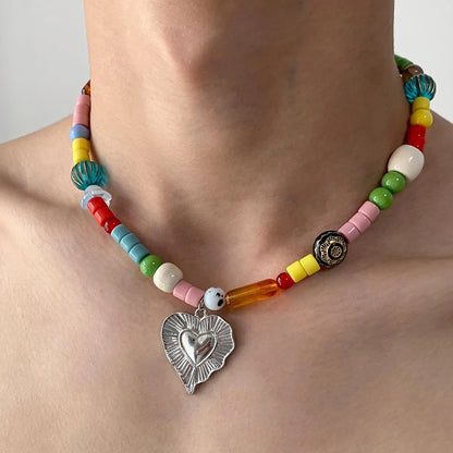 Accessories Dopamine Colorful Beaded Love Choker