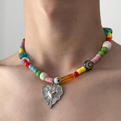 Accessories Dopamine Colorful Beaded Love Choker