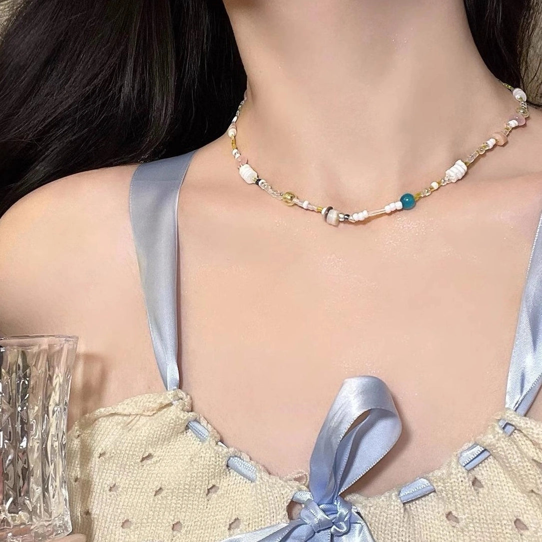 Accessories Dopamine Colorful Beaded Necklace