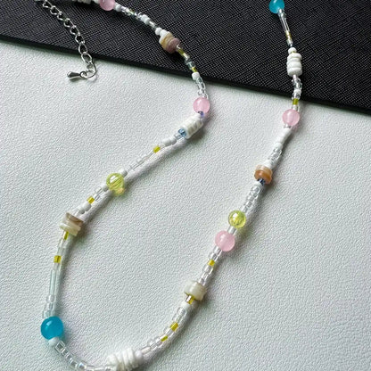 Accessories Dopamine Colorful Beaded Necklace