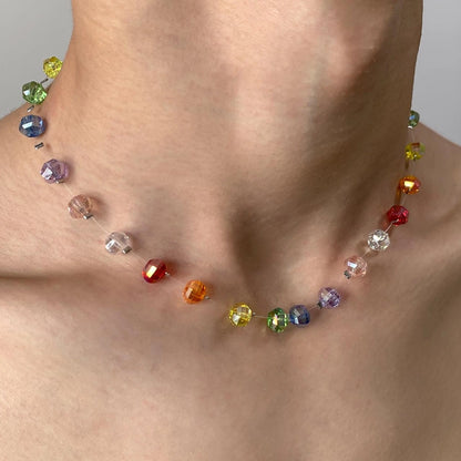 Accessories Dopamine Crystal Beaded Necklace