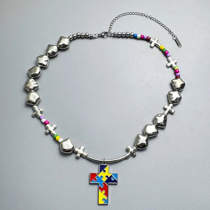 Accessories Dopamine Crystal Cross Necklace