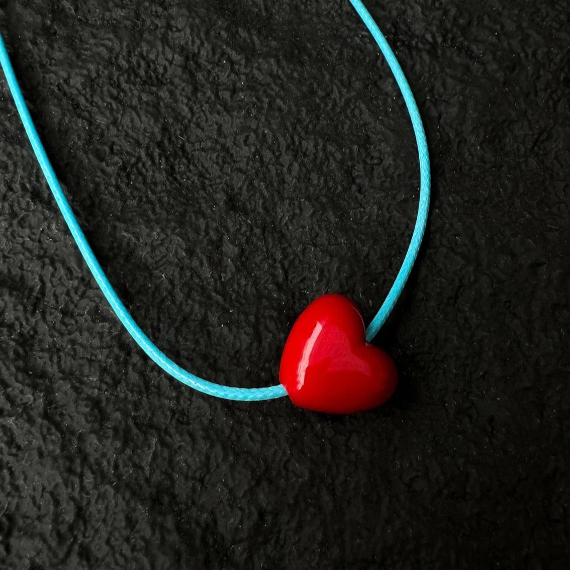 Accessories Dopamine Red Heart Choker Necklace