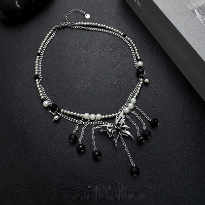Accessories_Double_Layer_Butterfly_Fringe_Pearl_Chain_Necklace_MISSTT