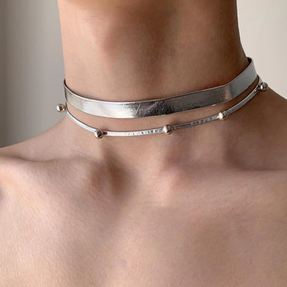 Accessories Double Layer Crystal Bead Choker Necklace