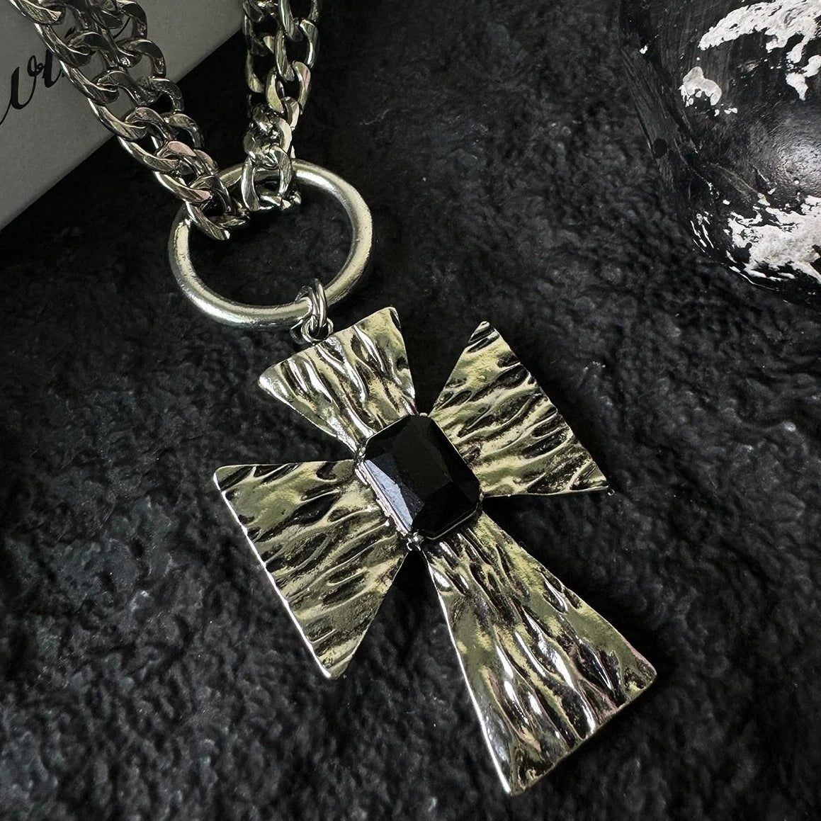 Accessories Double Layer Gothic Cross Necklace