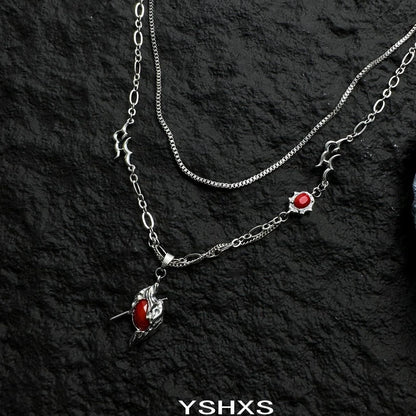 Accessories Double Layer Heart Hunter Chain Necklace