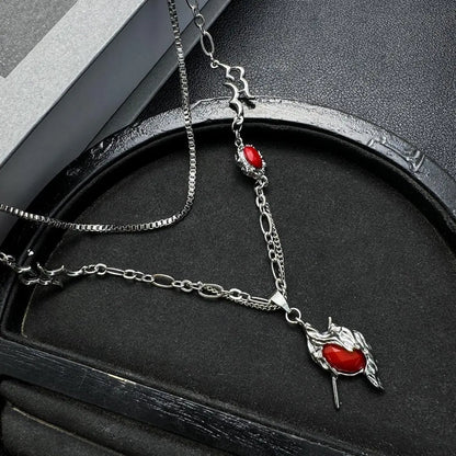 Accessories Double Layer Heart Hunter Chain Necklace