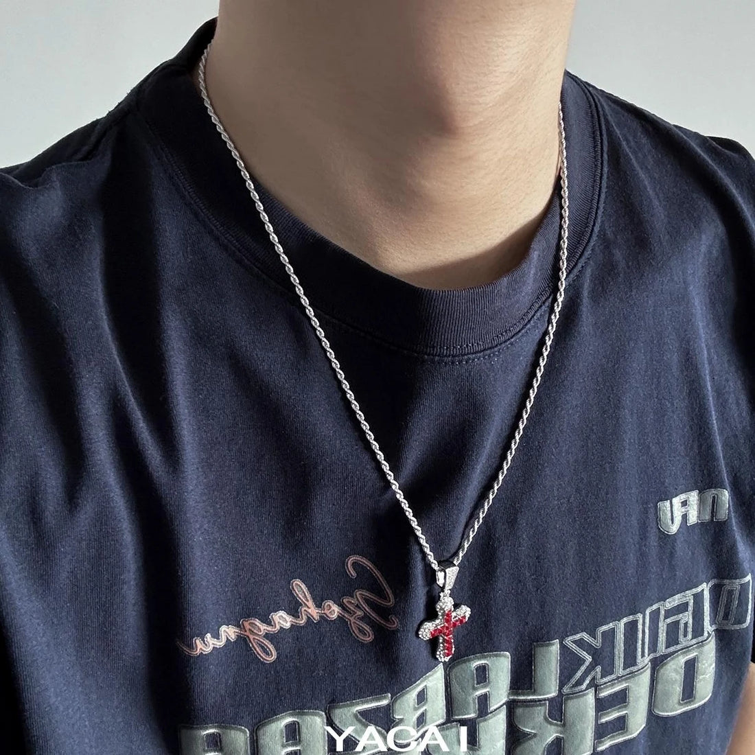 Accessories Elegant Long Cross Pendant Necklace