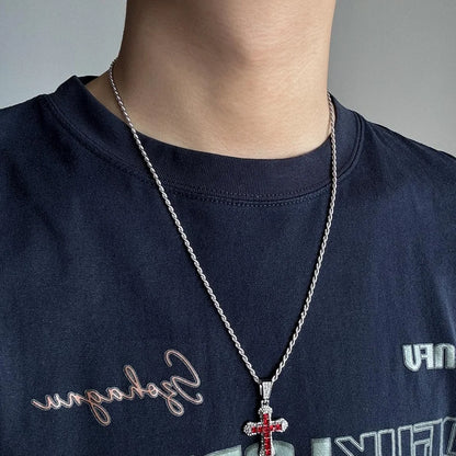 Accessories Elegant Long Cross Pendant Necklace