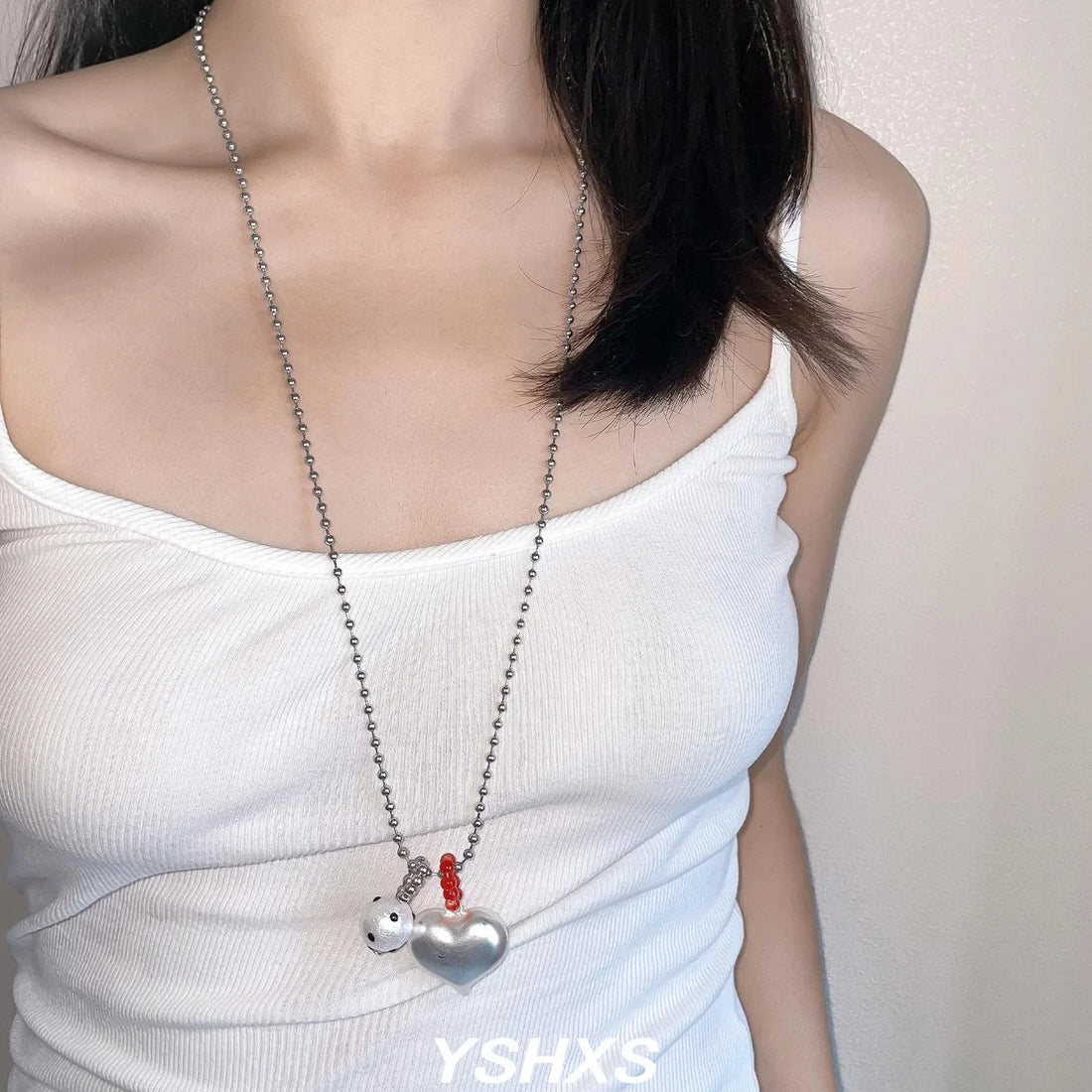 Accessories Elegant Teardrop Pendant Long Necklace