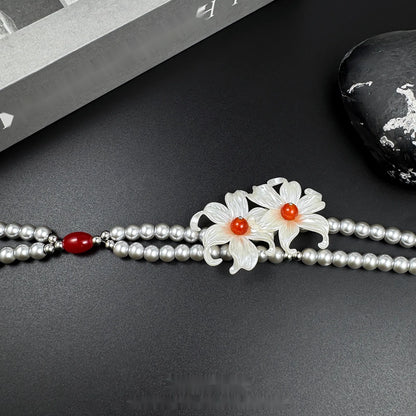 Accessories_Elegant_White_Lily_Grey_Pearl_Double_Layer_Necklace_MISSTT