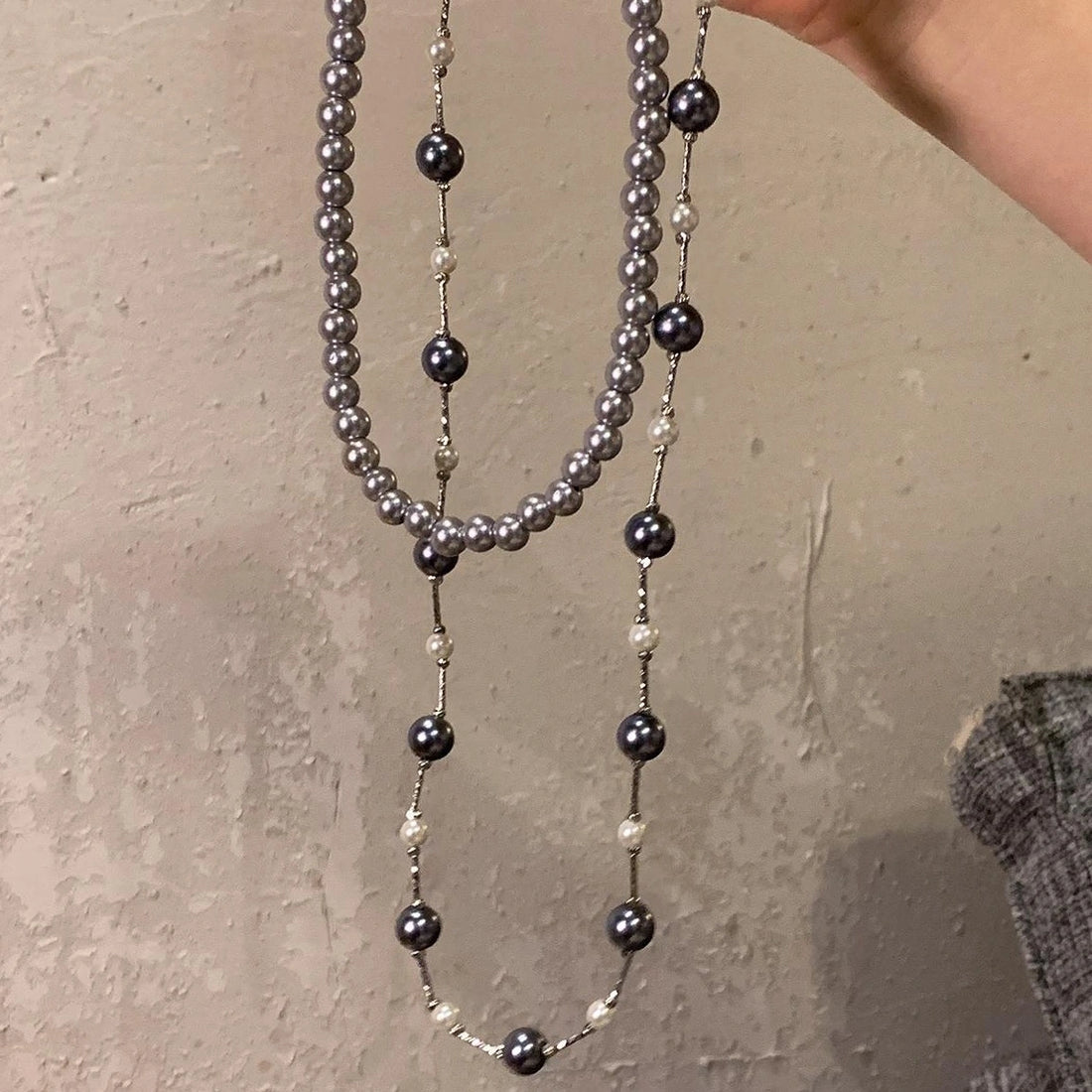 Accessories French Pearl Double Layer Beaded Necklace