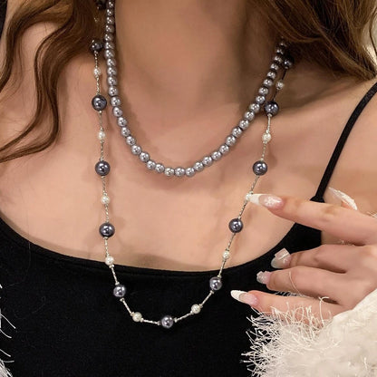 Accessories French Pearl Double Layer Beaded Necklace
