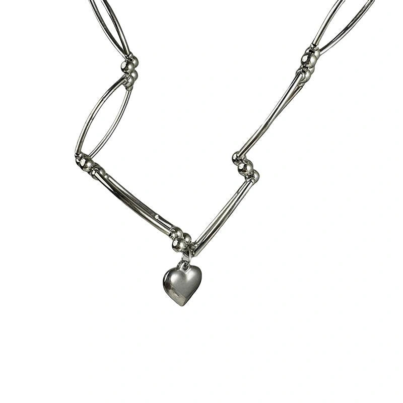 Accessories Geometric Love Pendant Choker Necklace