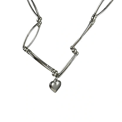Accessories Geometric Love Pendant Choker Necklace