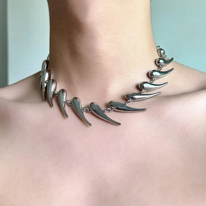 Accessories Geometric Punk Exaggerated Titanium Steel Choker