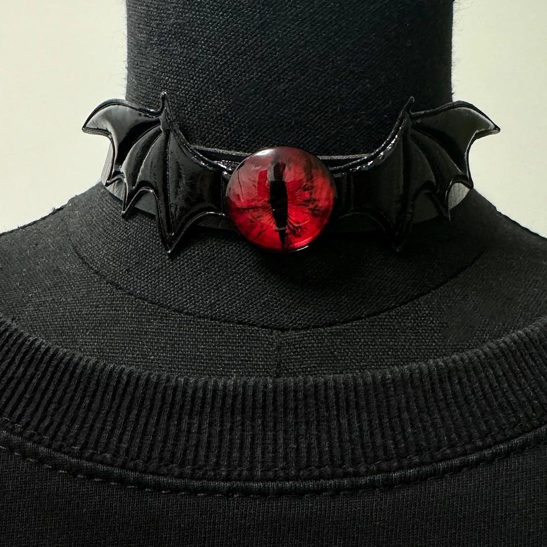 Accessories Gothic Bat Demon Eye Leather Choker