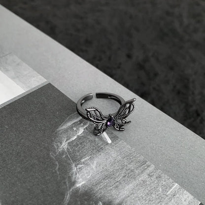 Accessories Gothic Butterfly Punk Ring