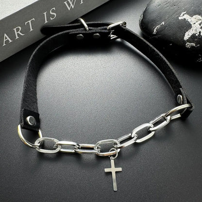 Accessories Gothic Cross Choker Chain Punk Collar Necklace