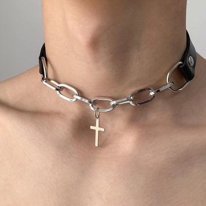 Accessories Gothic Cross Choker Chain Punk Collar Necklace