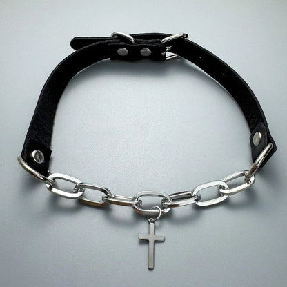 Accessories Gothic Cross Choker Chain Punk Collar Necklace