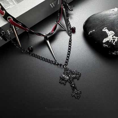 Accessories_Gothic_Double_Layer_Cross_Pendant_Choker_Necklace_MISSTT