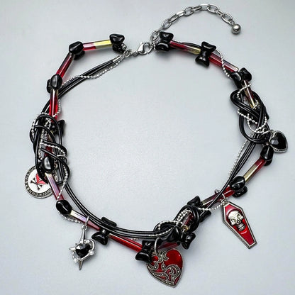 Accessories Gothic Entwined Heart Choker Necklace
