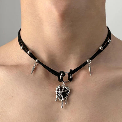 Accessories Gothic Heart Spike Choker