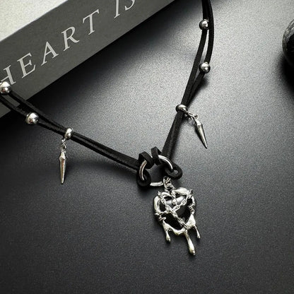 Accessories Gothic Heart Spike Choker