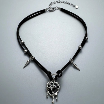 Accessories Gothic Heart Spike Choker