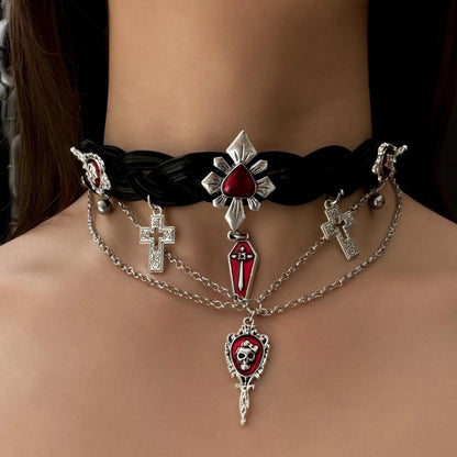Accessories Gothic Punk Woven Choker Necklace