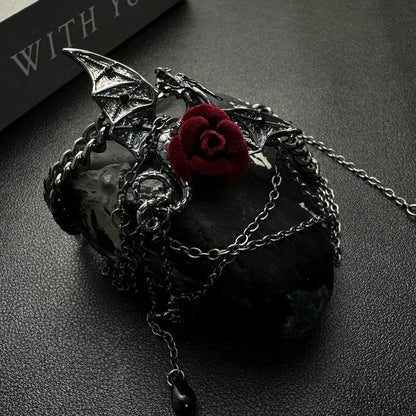 Accessories Gothic Rose Chain With Vintage Tassels