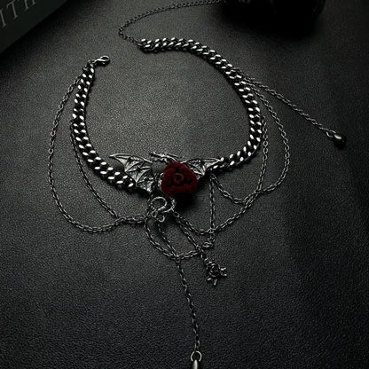 Accessories Gothic Rose Chain With Vintage Tassels