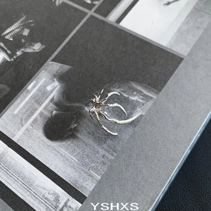 Accessories Gothic Silver Spider Ear Claw