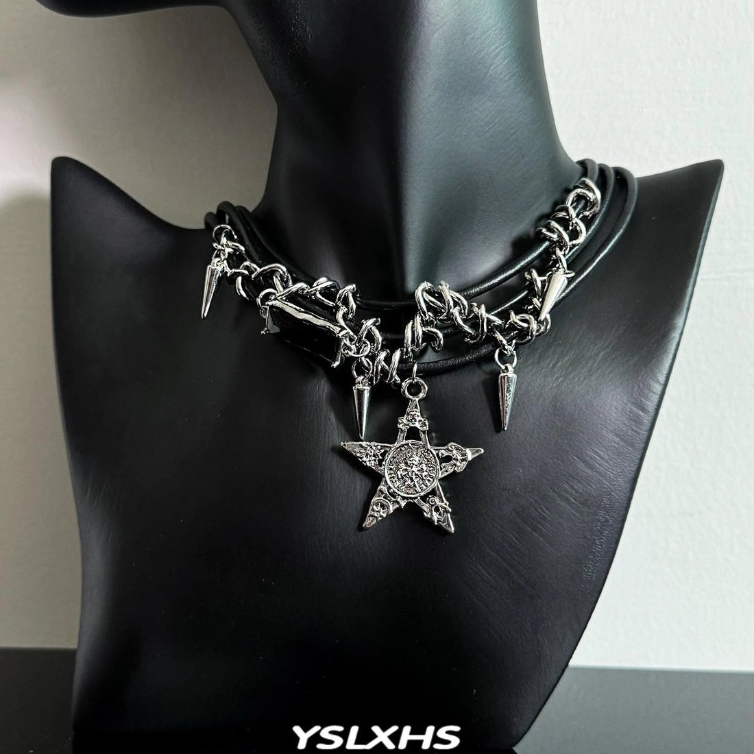 Accessories Gothic Star Rivet Choker Necklace
